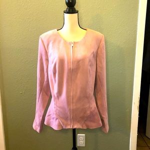 Lane Bryant Microsuede Pink Jacket Pit to pit